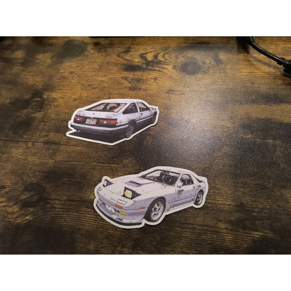Initial D AE86 86 FC FC3S Die Cut Stickers Anime Manga Ryosuke Takumi Drift JDM